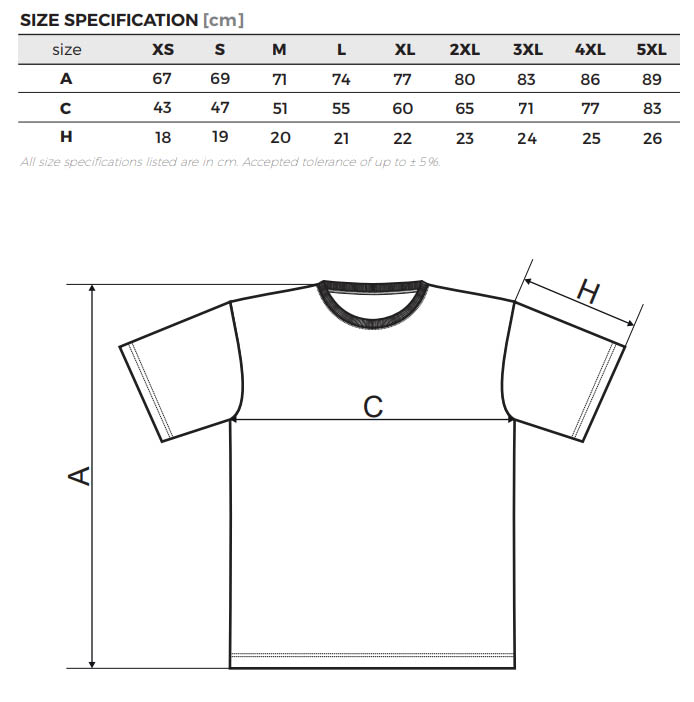 mens t shirt size chart